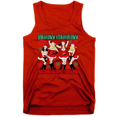 Very Merry Christmas Bitch Funny Girls Iconic Holiday Season Dancing Tank Top