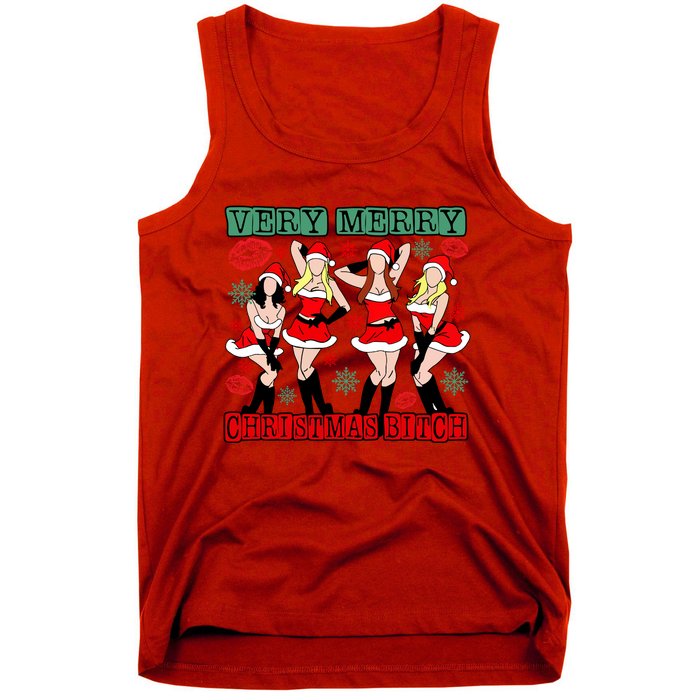 Very Merry Christmas Bitch Funny Girls Iconic Holiday Season Dancing Tank Top