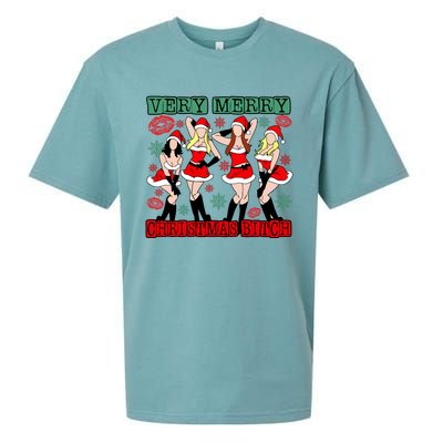 Very Merry Christmas Bitch Funny Girls Iconic Holiday Season Dancing Sueded Cloud Jersey T-Shirt