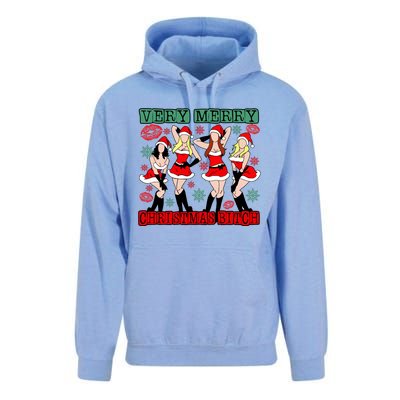 Very Merry Christmas Bitch Funny Girls Iconic Holiday Season Dancing Unisex Surf Hoodie