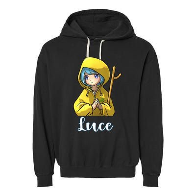 VaticanS Mascot Character Cute Anime Girl Luce Garment-Dyed Fleece Hoodie