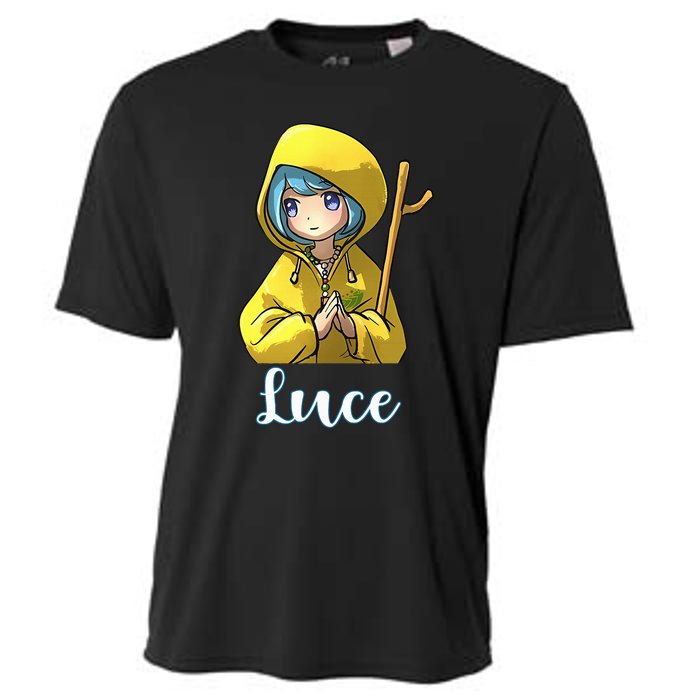 VaticanS Mascot Character Cute Anime Girl Luce Cooling Performance Crew T-Shirt