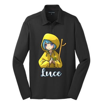 VaticanS Mascot Character Cute Anime Girl Luce Silk Touch Performance Long Sleeve Polo