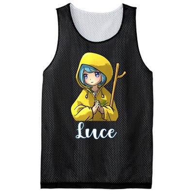 VaticanS Mascot Character Cute Anime Girl Luce Mesh Reversible Basketball Jersey Tank