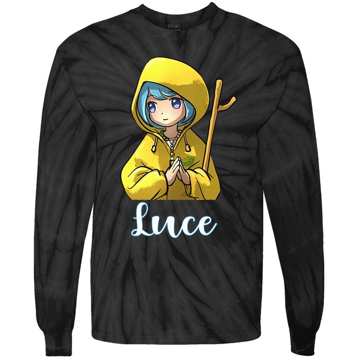 VaticanS Mascot Character Cute Anime Girl Luce Tie-Dye Long Sleeve Shirt