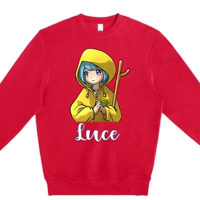 VaticanS Mascot Character Cute Anime Girl Luce Premium Crewneck Sweatshirt