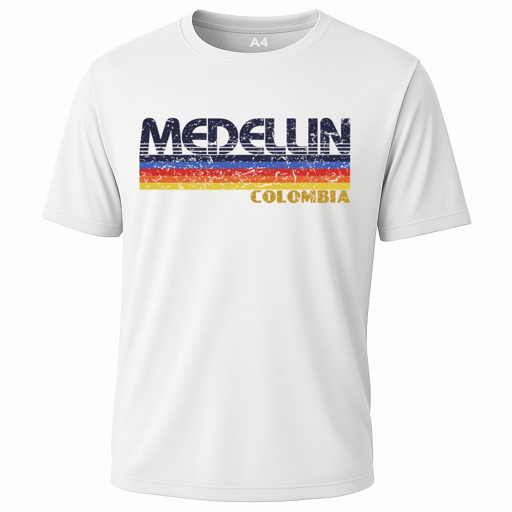 Vintage Medellin Colombia Retro Design Performance Shirt