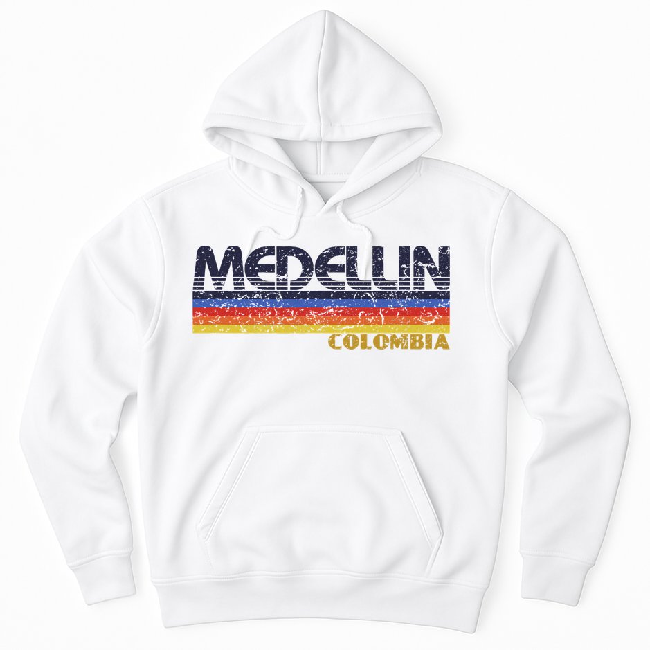 Vintage Medellin Colombia Retro Design Hoodie