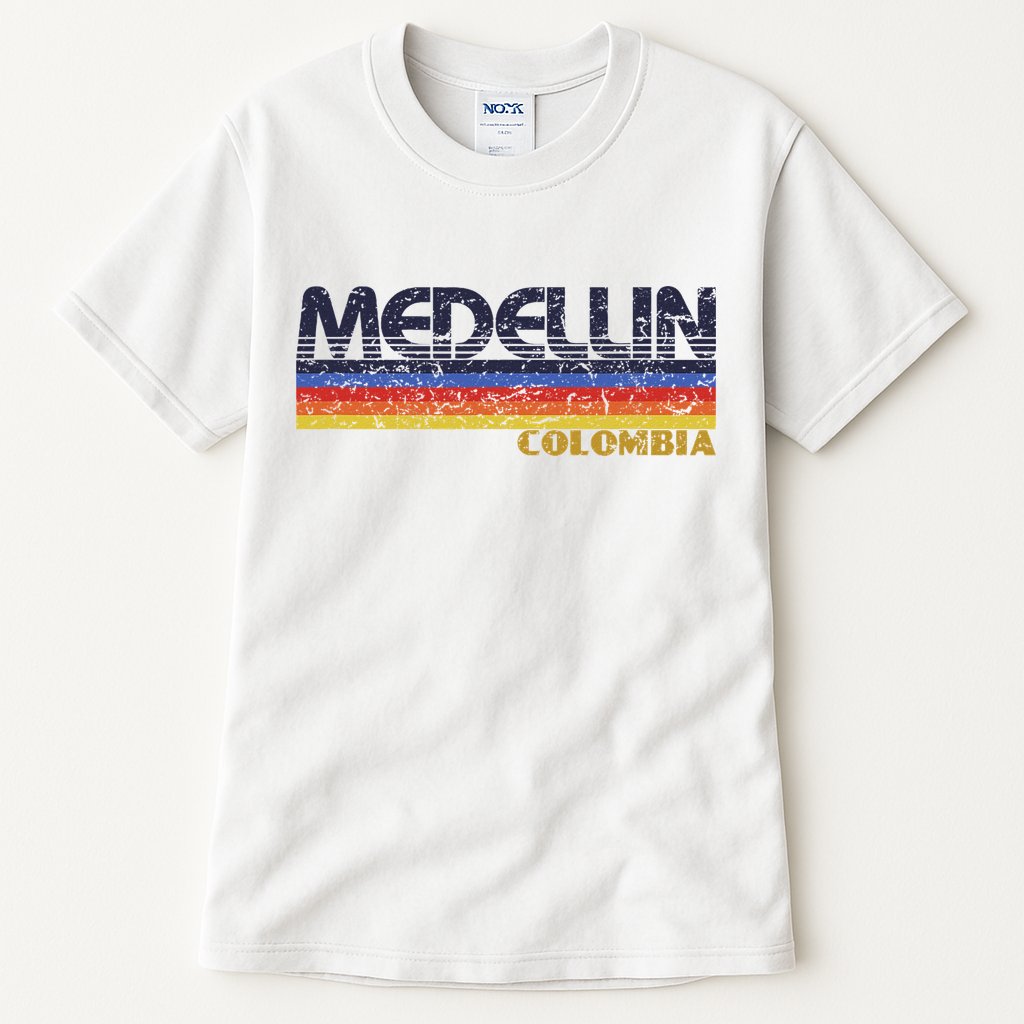 Vintage Medellin Colombia Retro Design Tall T-Shirt