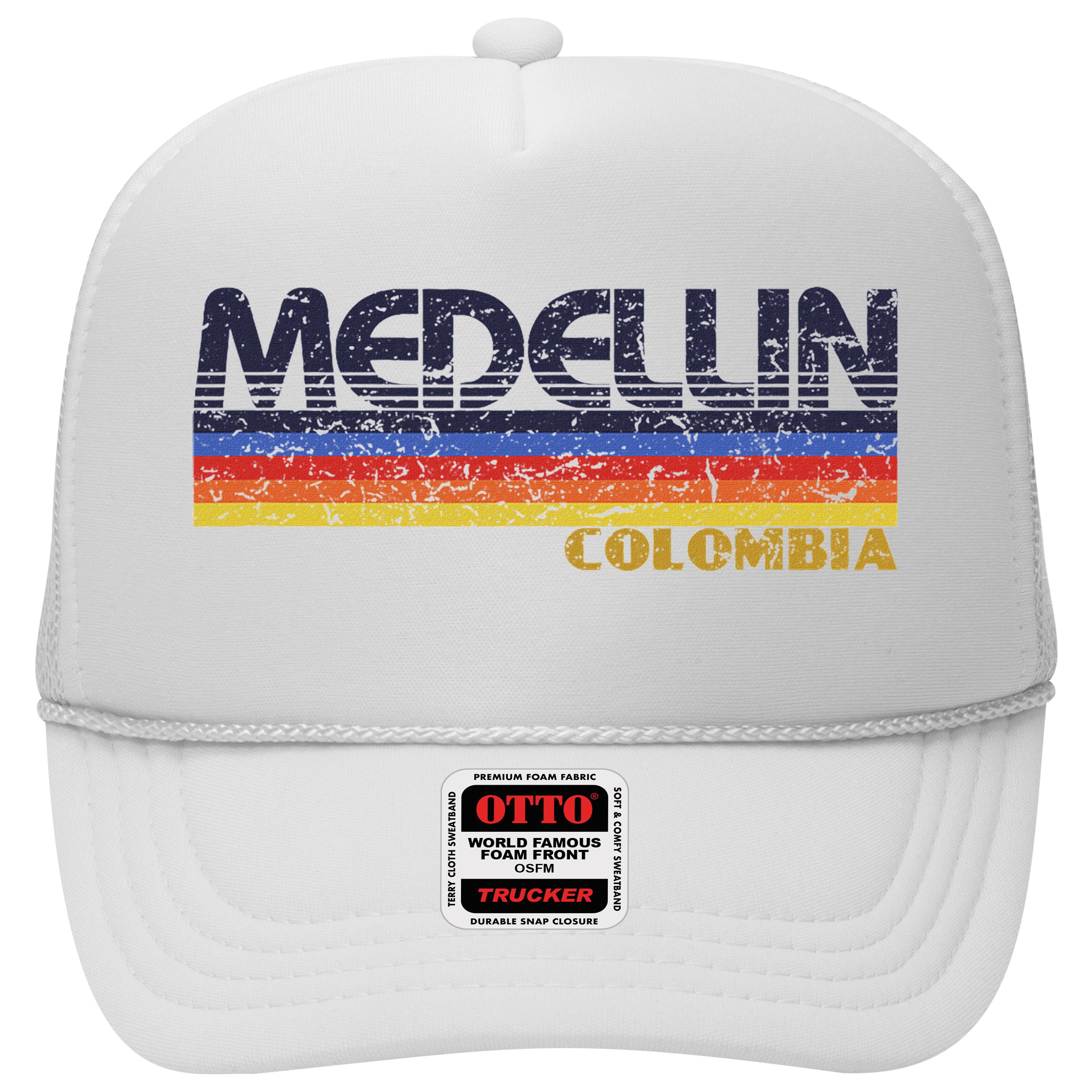Vintage Medellin Colombia Retro Design Hat