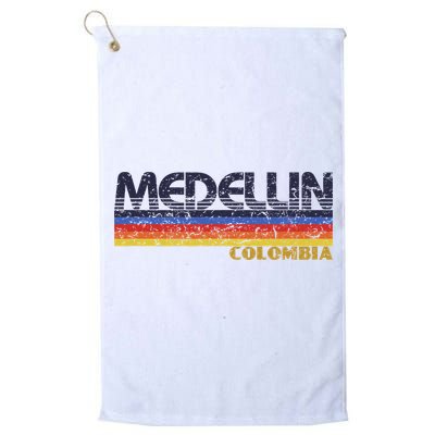 Vintage Medellin Colombia Retro Design Golf Towel