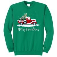 Vintage Merry Christmas Red Truck Old Fashioned Xmas Gift Sweatshirt