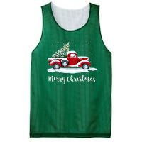 Vintage Merry Christmas Red Truck Old Fashioned Xmas Gift Mesh Reversible Basketball Jersey Tank