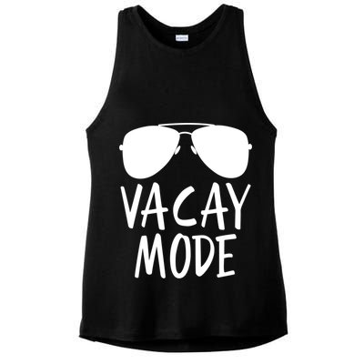 Vacay Mode Cute Vacation Summer Gift Ladies PosiCharge Tri-Blend Wicking Tank