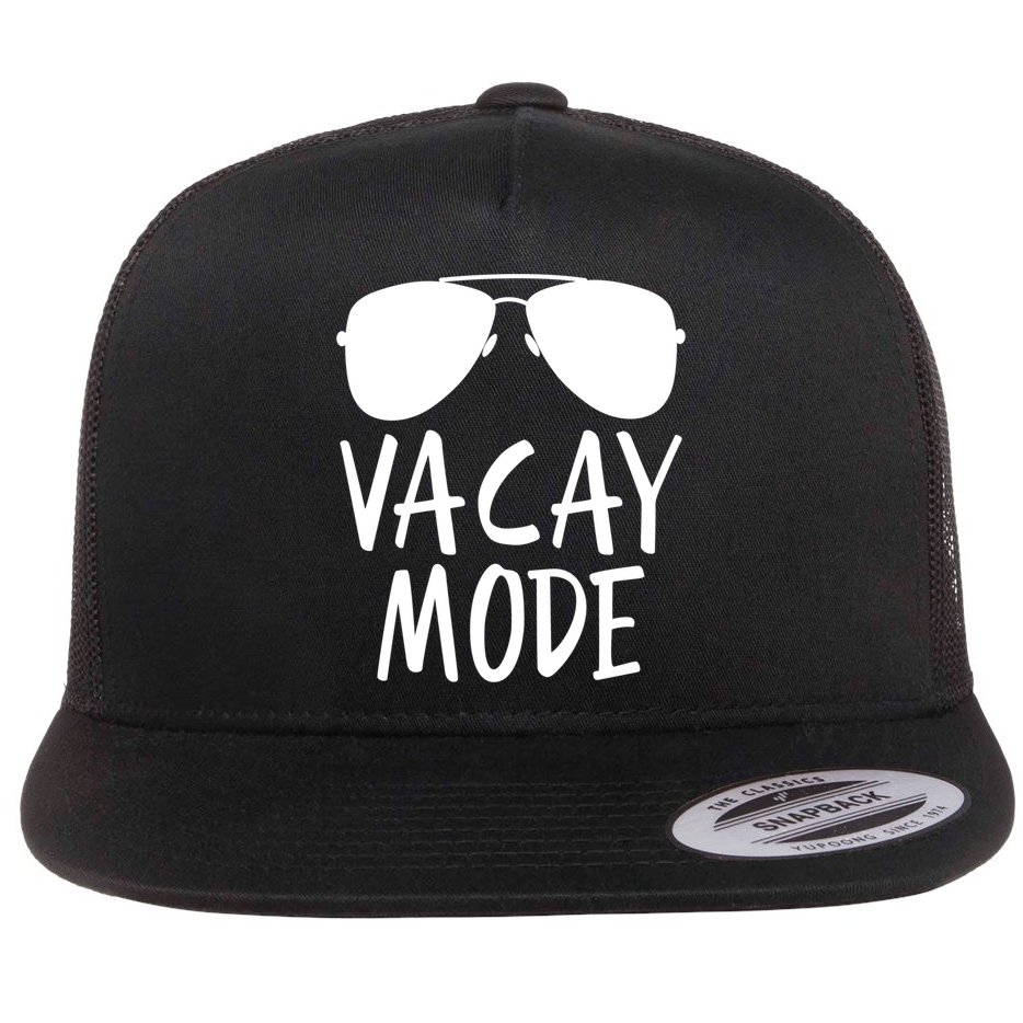 Vacay Mode Cute Vacation Summer Gift Flat Bill Trucker Hat