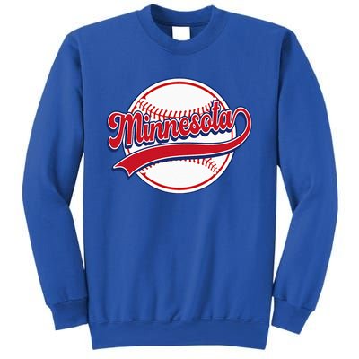 Vintage Minnesota Cityscape Baseball Lover Player And Fans Sweatshirt