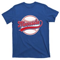 Vintage Minnesota Cityscape Baseball Lover Player And Fans T-Shirt