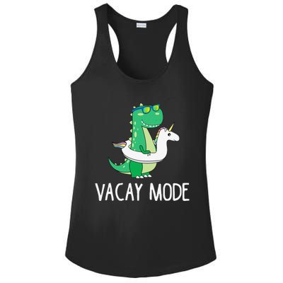 Vacay Mode Cute Dinosaur Funny Family Vacation Gift Ladies PosiCharge Competitor Racerback Tank