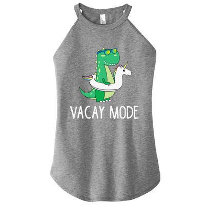 Vacay Mode Cute Dinosaur Funny Family Vacation Gift Women’s Perfect Tri Rocker Tank