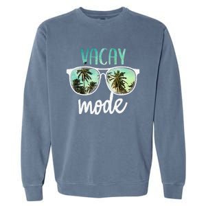 Vacay Mode Cute Vacation Summer Cruise Getaway Garment-Dyed Sweatshirt