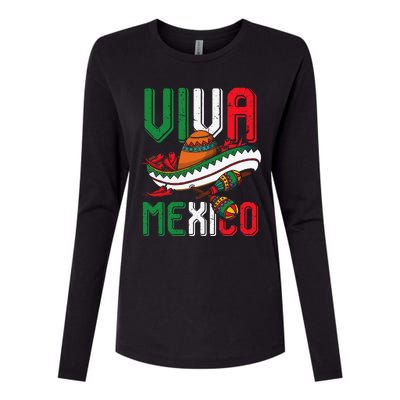 Viva Mexico Cinco De Mayo Womens Cotton Relaxed Long Sleeve T-Shirt