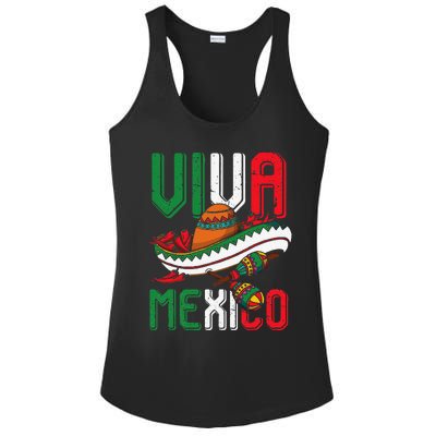 Viva Mexico Cinco De Mayo Ladies PosiCharge Competitor Racerback Tank