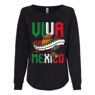 Viva Mexico Cinco De Mayo Womens California Wash Sweatshirt