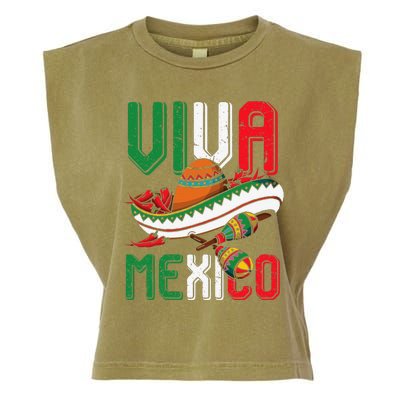 Viva Mexico Cinco De Mayo Garment-Dyed Women's Muscle Tee