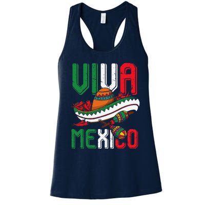 Viva Mexico Cinco De Mayo Women's Racerback Tank