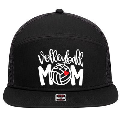 Volleyball Mom Cute Mom Life Volleyball Game Day Cheer Mom 7 Panel Mesh Trucker Snapback Hat