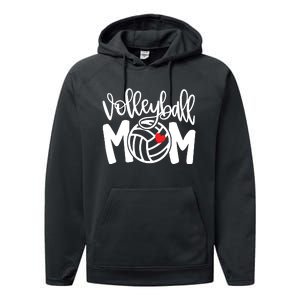 Volleyball Mom Cute Mom Life Volleyball Game Day Cheer Mom Performance Fleece Hoodie