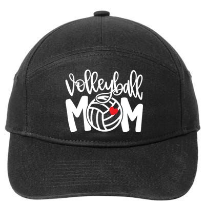 Volleyball Mom Cute Mom Life Volleyball Game Day Cheer Mom 7-Panel Snapback Hat