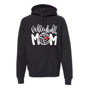 Volleyball Mom Cute Mom Life Volleyball Game Day Cheer Mom Premium Hoodie