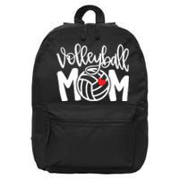 Volleyball Mom Cute Mom Life Volleyball Game Day Cheer Mom 16 in Basic Backpack