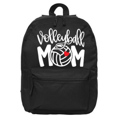 Volleyball Mom Cute Mom Life Volleyball Game Day Cheer Mom 16 in Basic Backpack