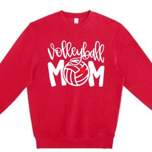 Volleyball Mom Cute Mom Life Volleyball Game Day Cheer Mom Premium Crewneck Sweatshirt