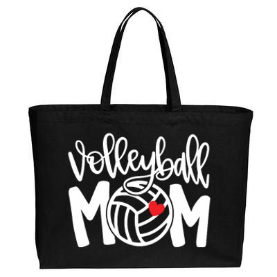 Volleyball Mom Cute Mom Life Volleyball Game Day Cheer Mom Cotton Canvas Jumbo Tote