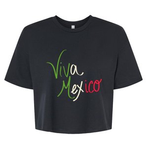 Viva Mexico Cinco De Mayo Mexican Independence Day Bella+Canvas Jersey Crop Tee