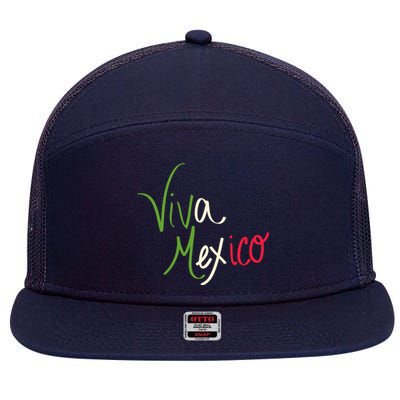 Viva Mexico Cinco De Mayo Mexican Independence Day 7 Panel Mesh Trucker Snapback Hat