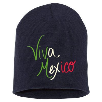 Viva Mexico Cinco De Mayo Mexican Independence Day Short Acrylic Beanie