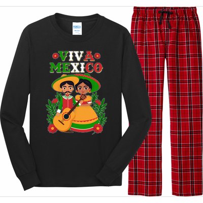 Viva Mexico Celebrate Mexican Independence Day Long Sleeve Pajama Set