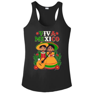 Viva Mexico Celebrate Mexican Independence Day Ladies PosiCharge Competitor Racerback Tank