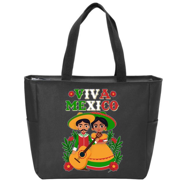 Viva Mexico Celebrate Mexican Independence Day Zip Tote Bag