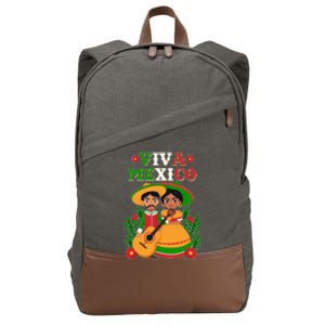 Viva Mexico Celebrate Mexican Independence Day Cotton Canvas Backpack