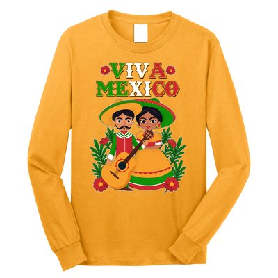 Viva Mexico Celebrate Mexican Independence Day Long Sleeve Shirt