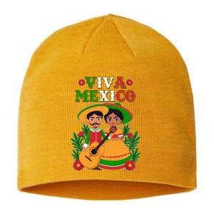 Viva Mexico Celebrate Mexican Independence Day Sustainable Beanie