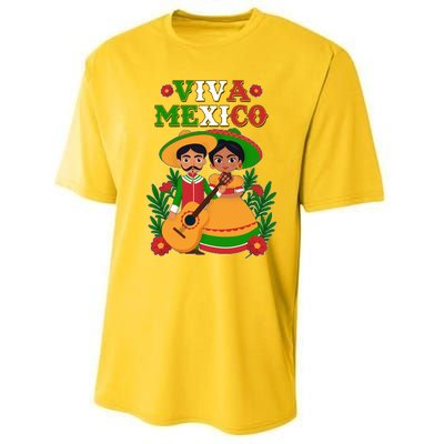 Viva Mexico Celebrate Mexican Independence Day Performance Sprint T-Shirt