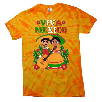 Viva Mexico Celebrate Mexican Independence Day Tie-Dye T-Shirt