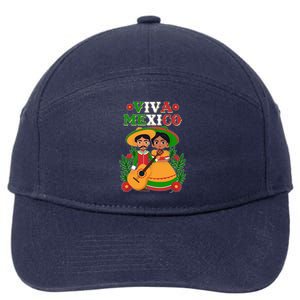 Viva Mexico Celebrate Mexican Independence Day 7-Panel Snapback Hat