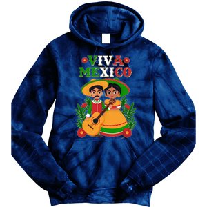 Viva Mexico Celebrate Mexican Independence Day Tie Dye Hoodie